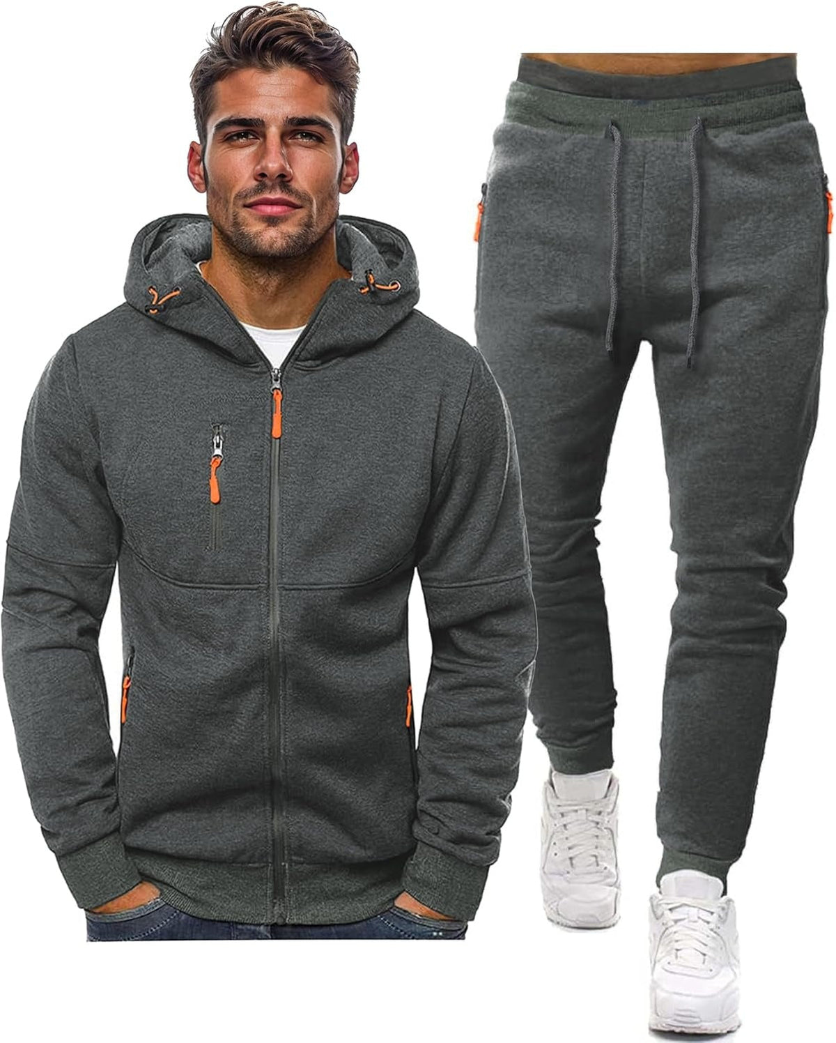 Darío | Conjunto Deportivo Hombre con Capucha Cremallera
