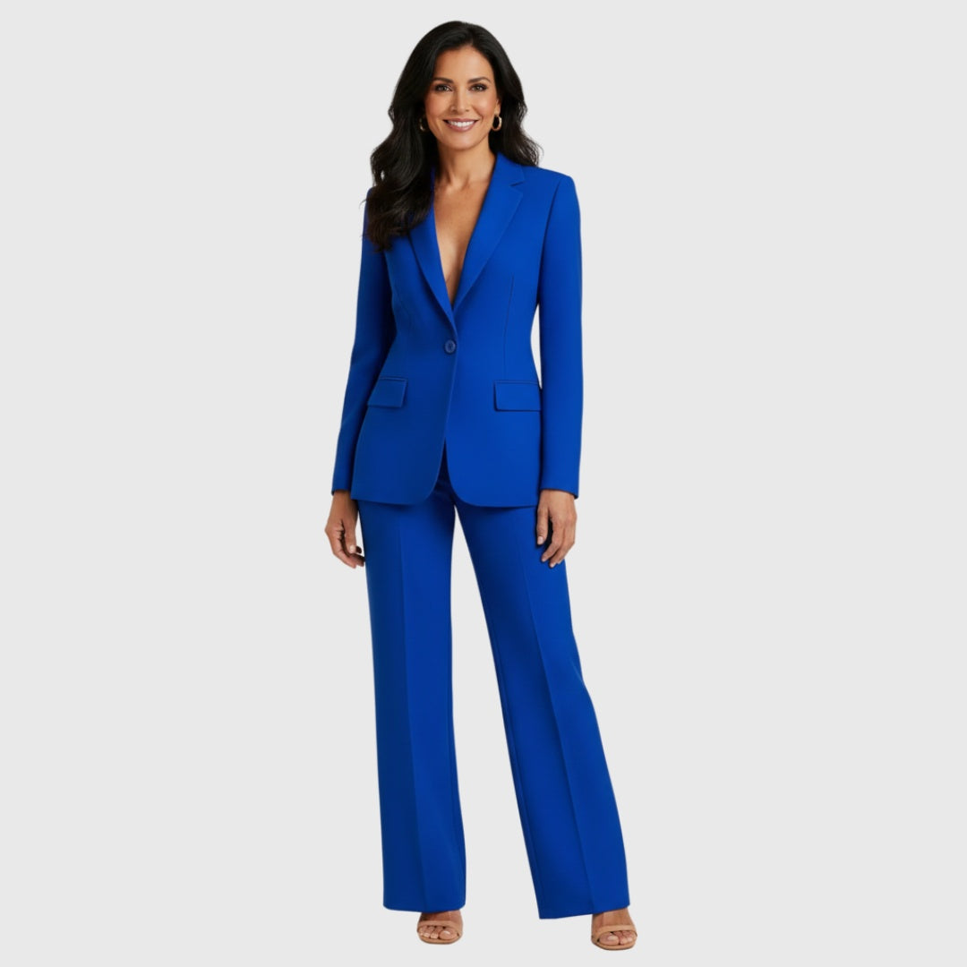 Jimena | Traje Elegante de Chaqueta Mujer Blazer Estructurado Pantalón Recto