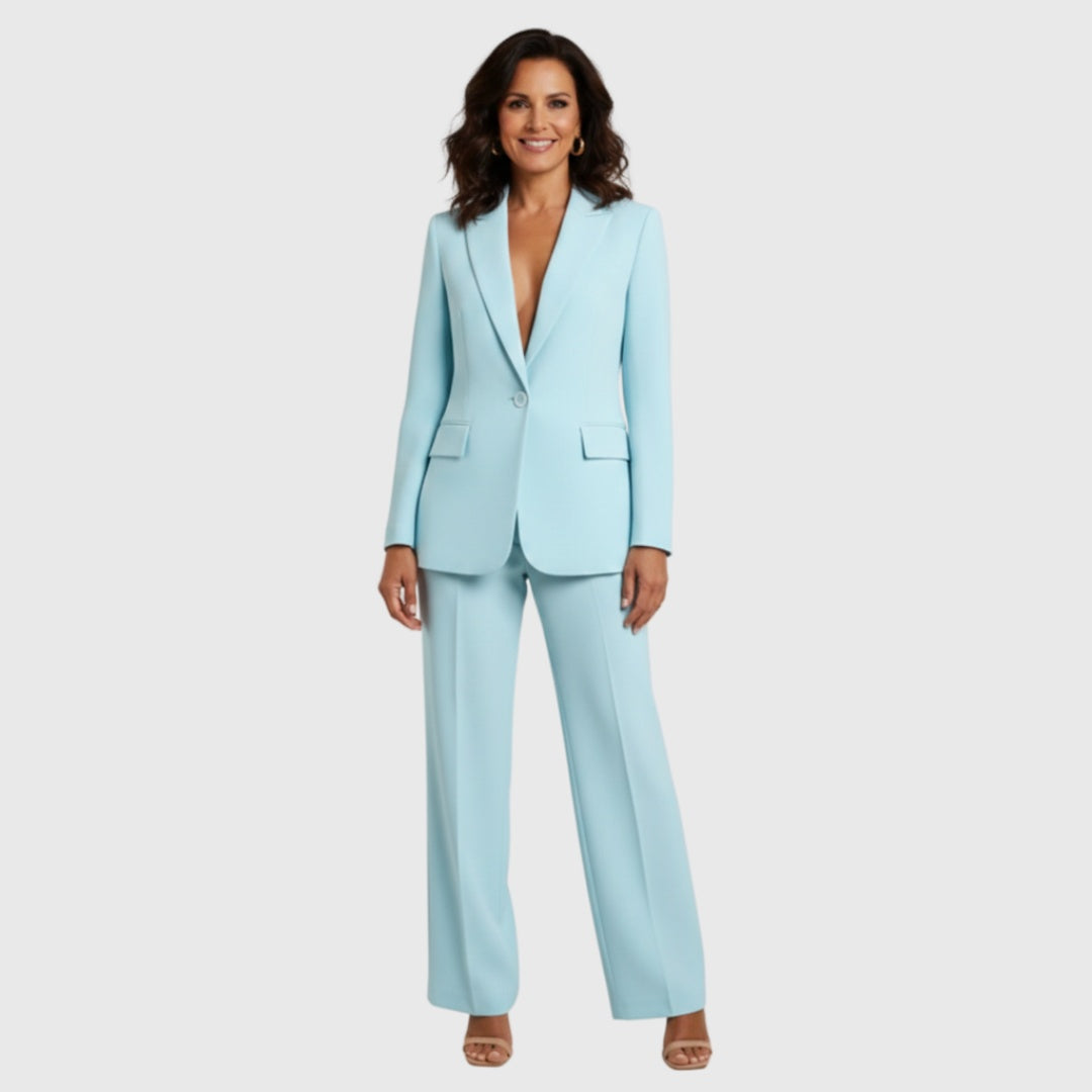 Jimena | Traje Elegante de Chaqueta Mujer Blazer Estructurado Pantalón Recto
