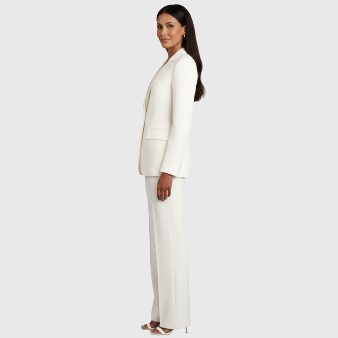 Jimena | Traje Elegante de Chaqueta Mujer Blazer Estructurado Pantalón Recto
