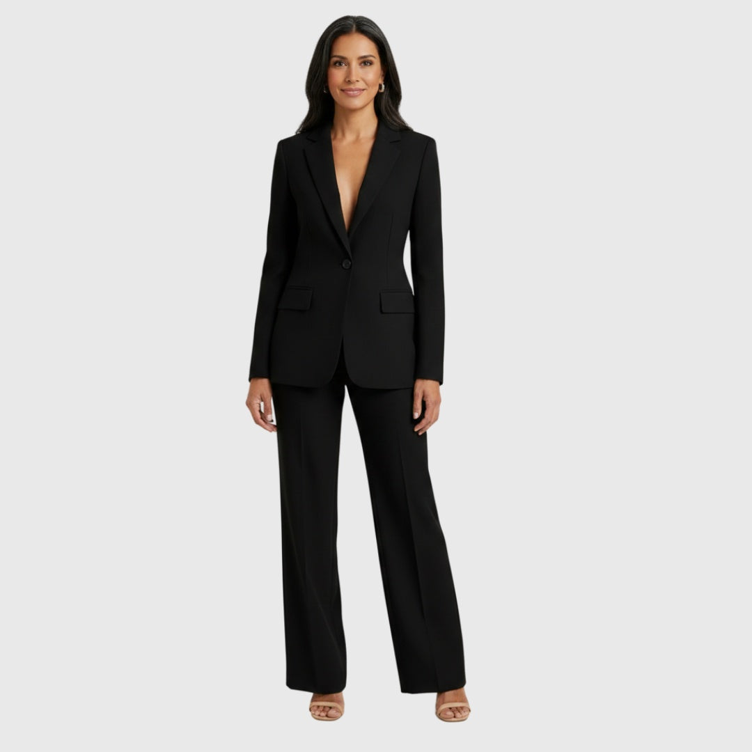 Jimena | Traje Elegante de Chaqueta Mujer Blazer Estructurado Pantalón Recto