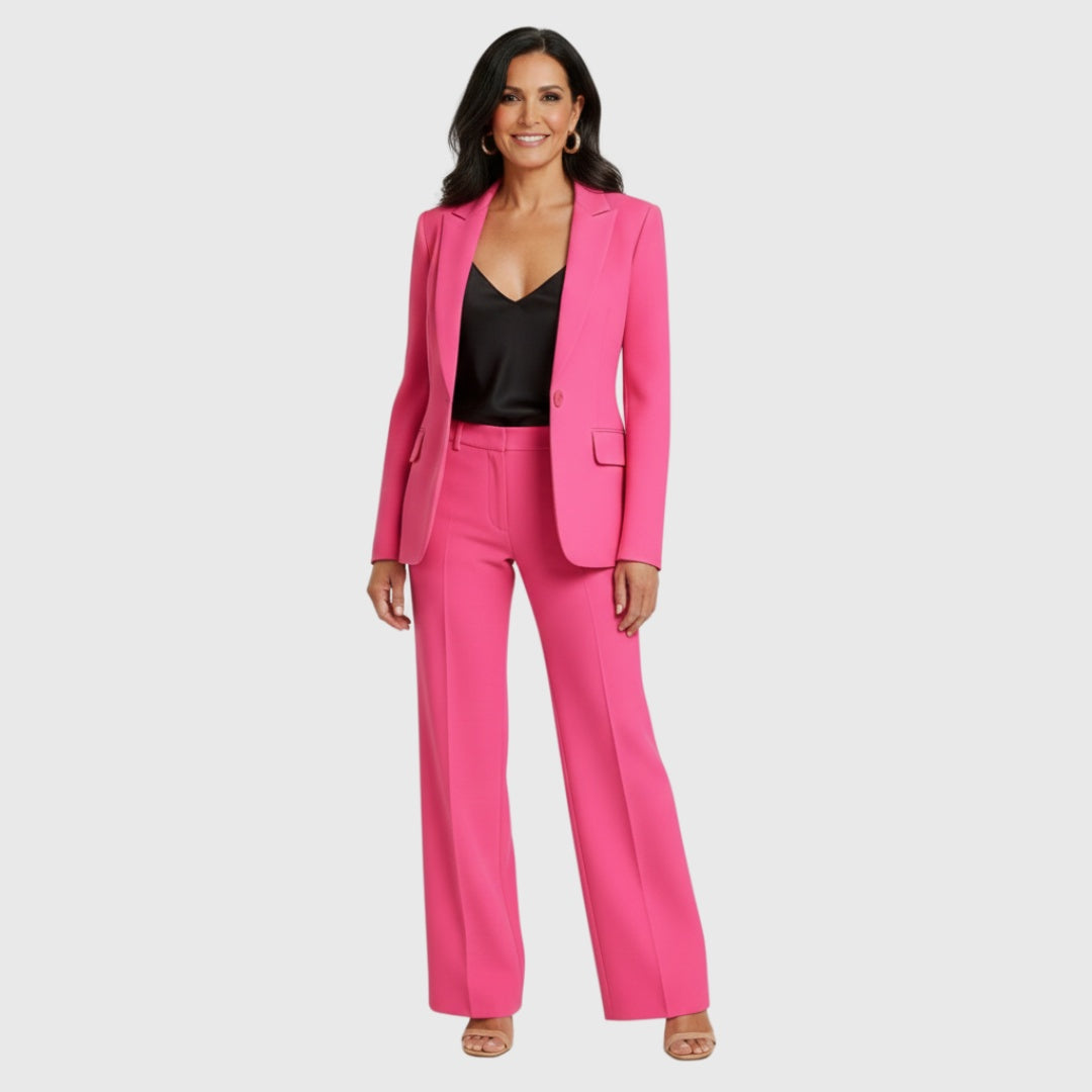 Jimena | Traje Elegante de Chaqueta Mujer Blazer Estructurado Pantalón Recto