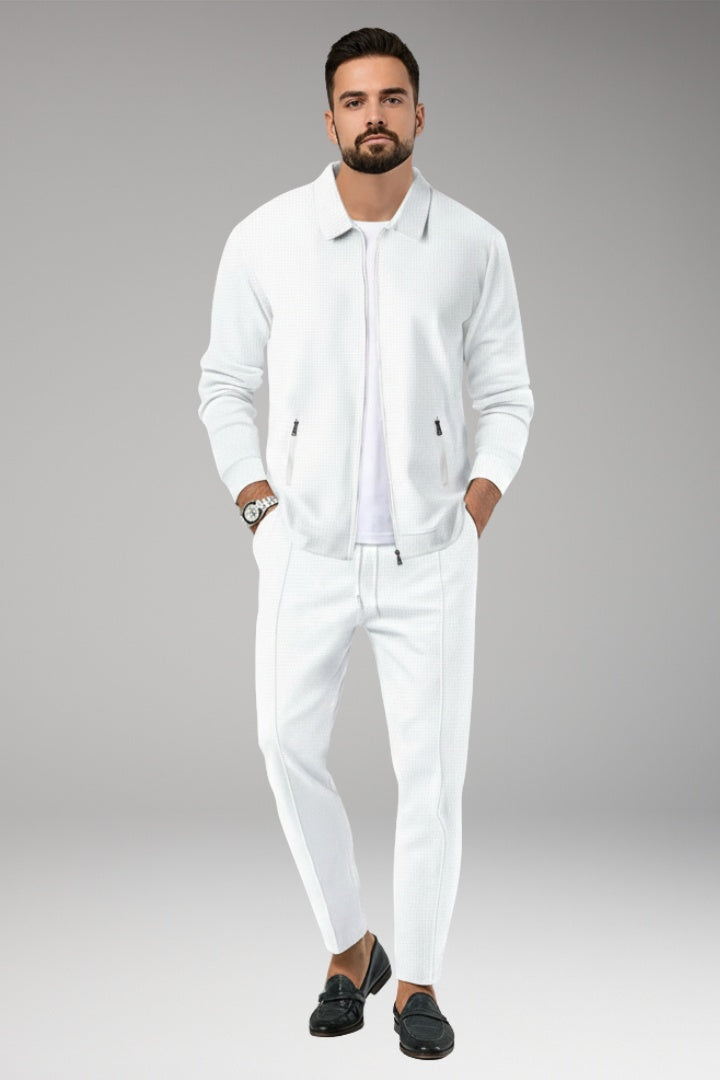 Marcos | Conjunto Chándal Deportivo Hombre Textura Waffle Cremallera