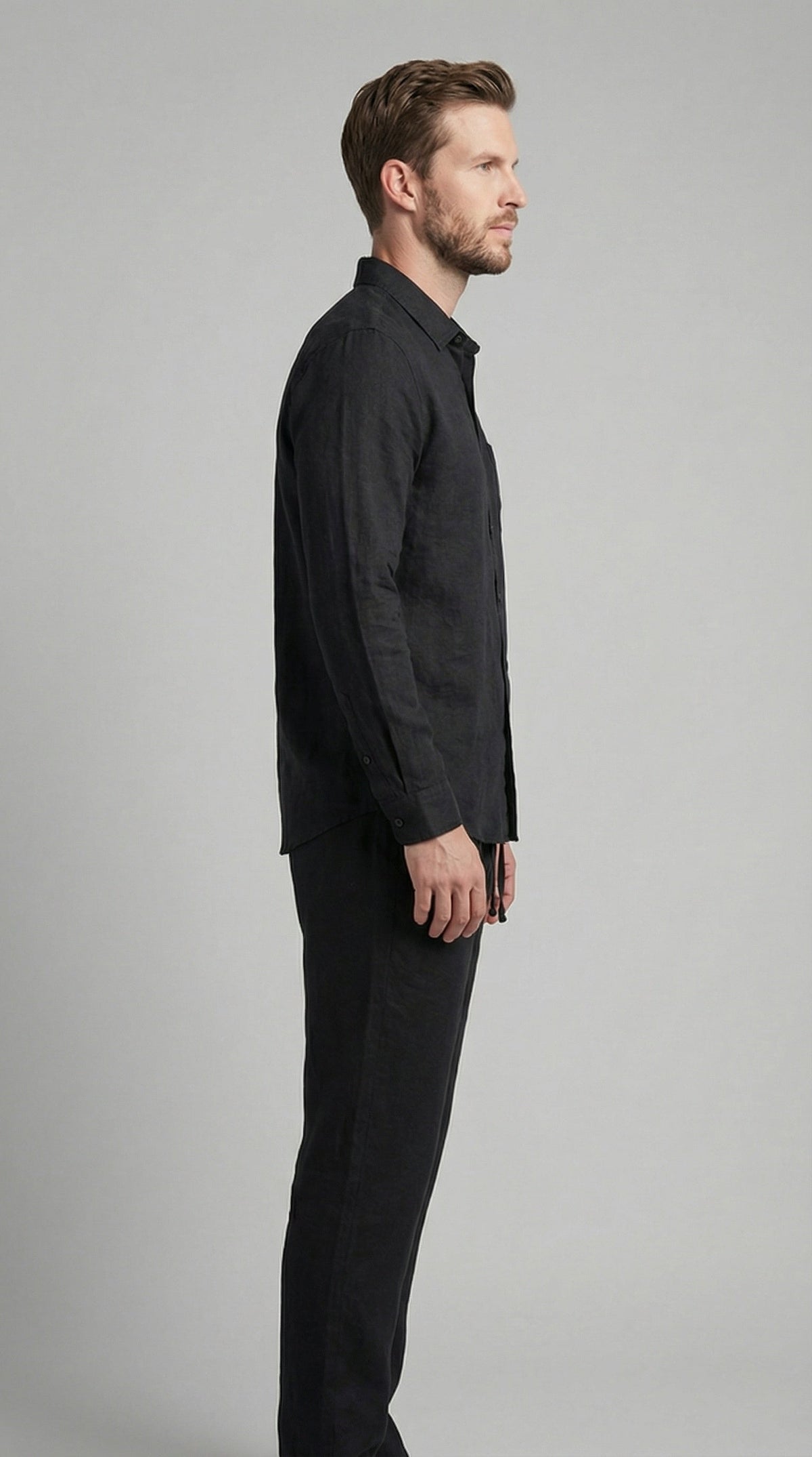 Sergio | Conjunto de Lino de Manga Larga Hombre Camisa y Pantalón