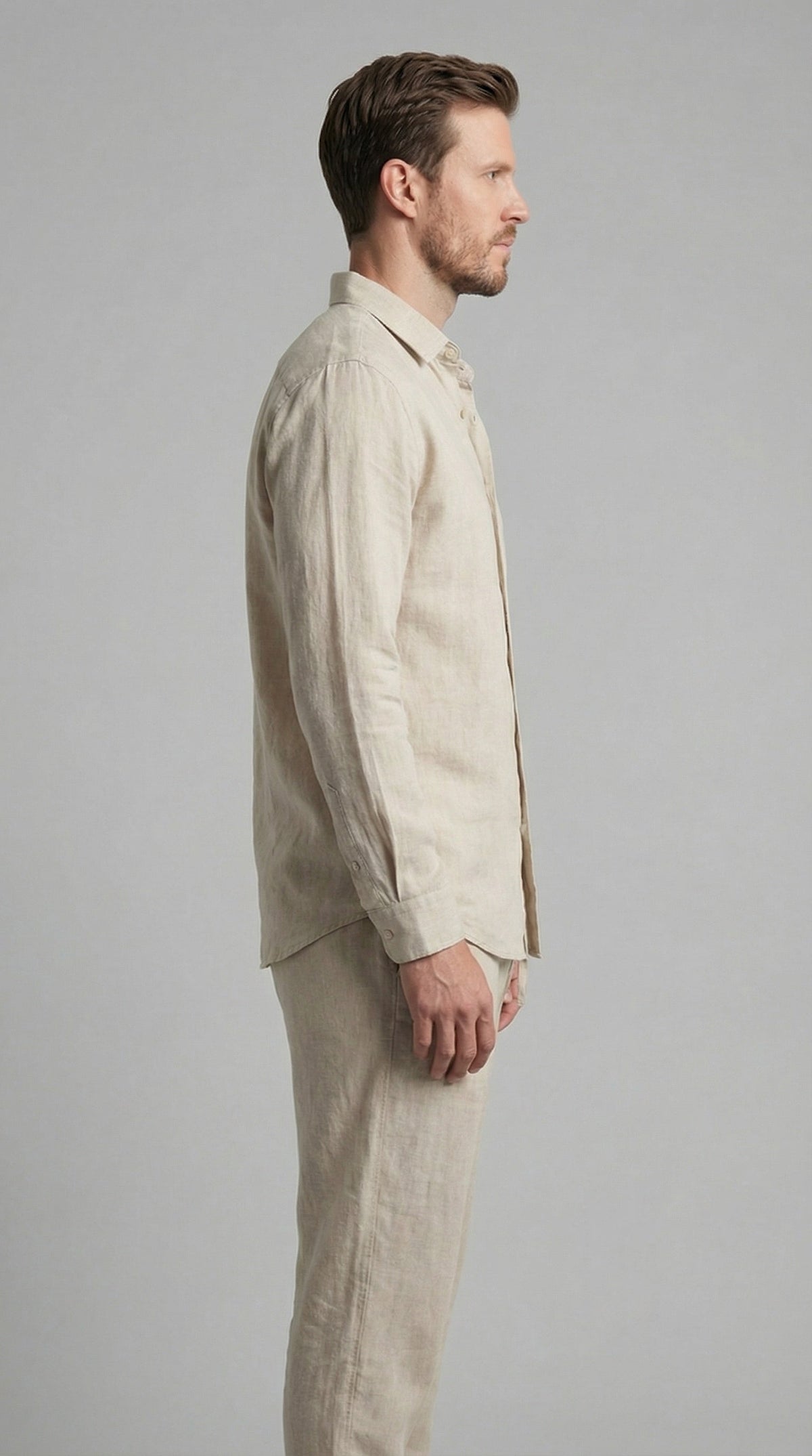 Sergio | Conjunto de Lino de Manga Larga Hombre Camisa y Pantalón