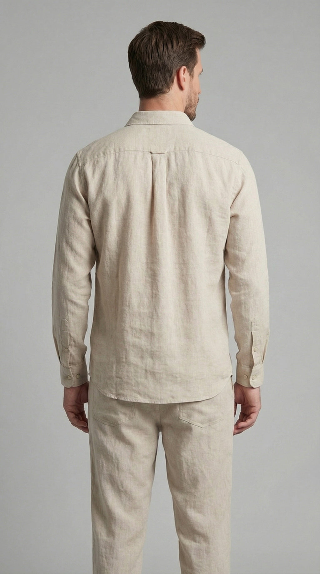 Sergio | Conjunto de Lino de Manga Larga Hombre Camisa y Pantalón